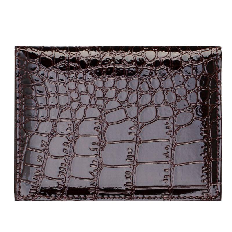 Pu Crocodile Pattern Card Holder Fits Cdc Documents - Gold 14
