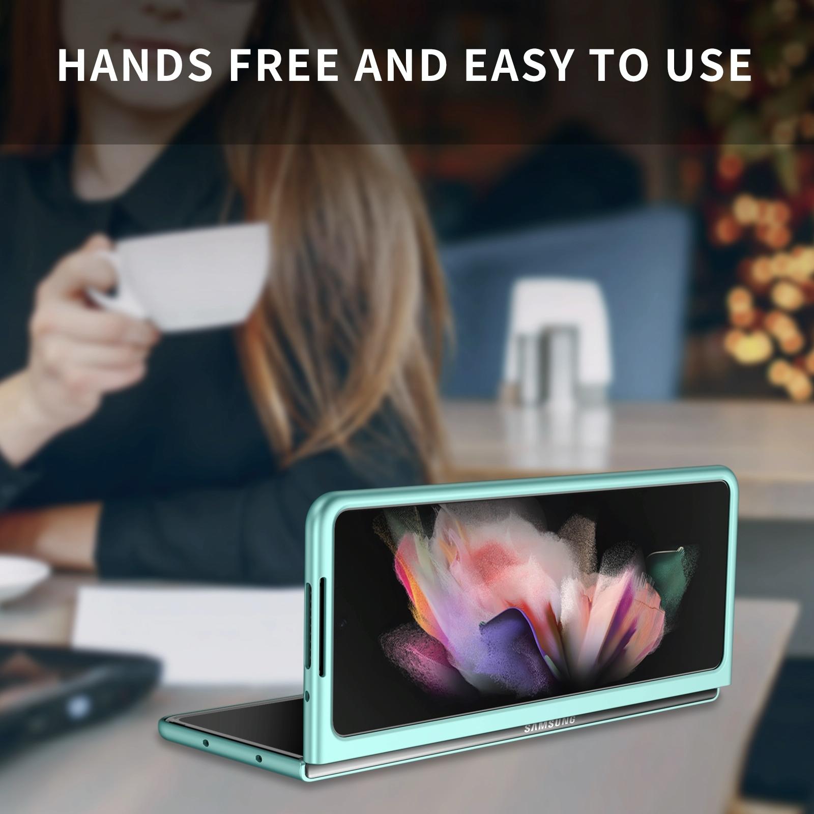 For Samsung Galaxy z Fold4 5G Foldable Armor Phone Case - Compact and Durable - Sky Blue 7