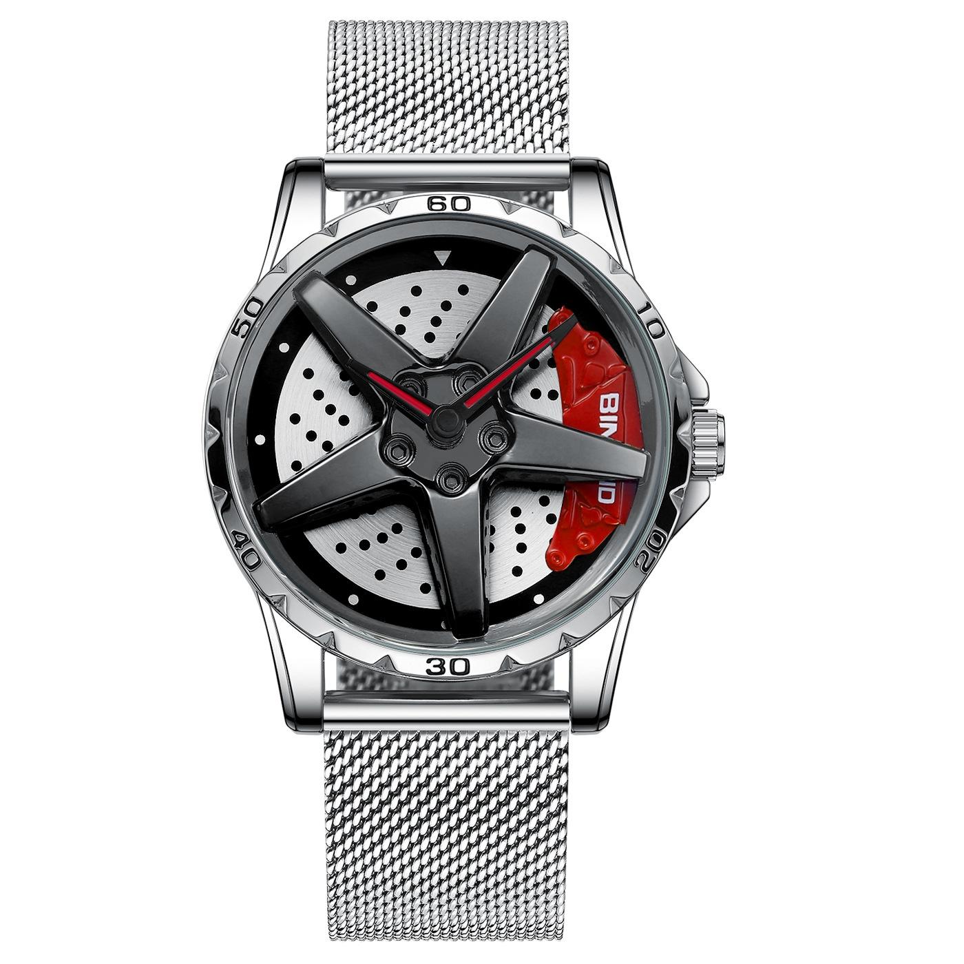 Waterproof Multifunctional Men Watch with Durable Dial - White Net-White-Red