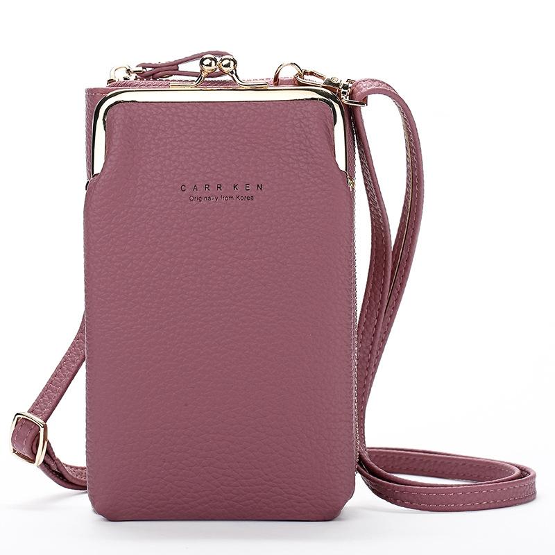 Stylish Pebbled Shoulder Bag For Women - Shallow Purple