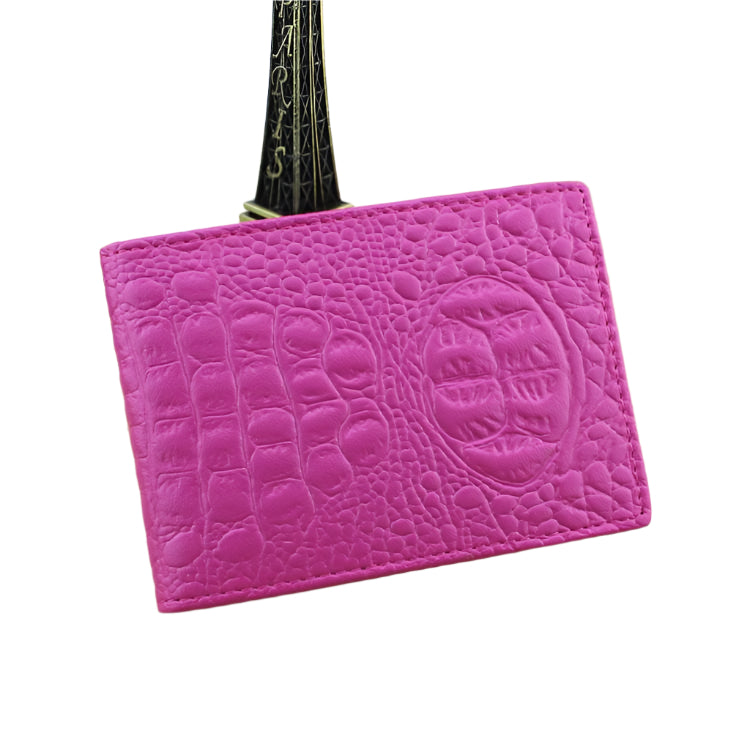 Universal Crocodile Pattern Driver License Cover With Card Slot - Rose Red