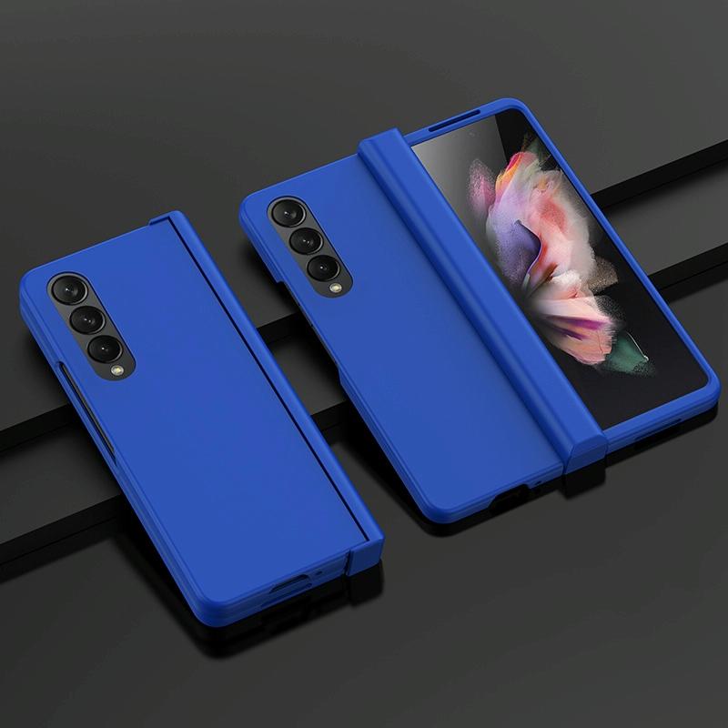 For Samsung Galaxy Z Fold4 5G Foldable Skin Feel Case - Light Purple 13