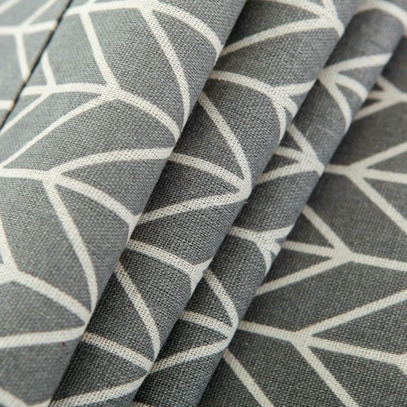 Universal Cotton Linen Microwave Dust Cover - Grey Triangle 7