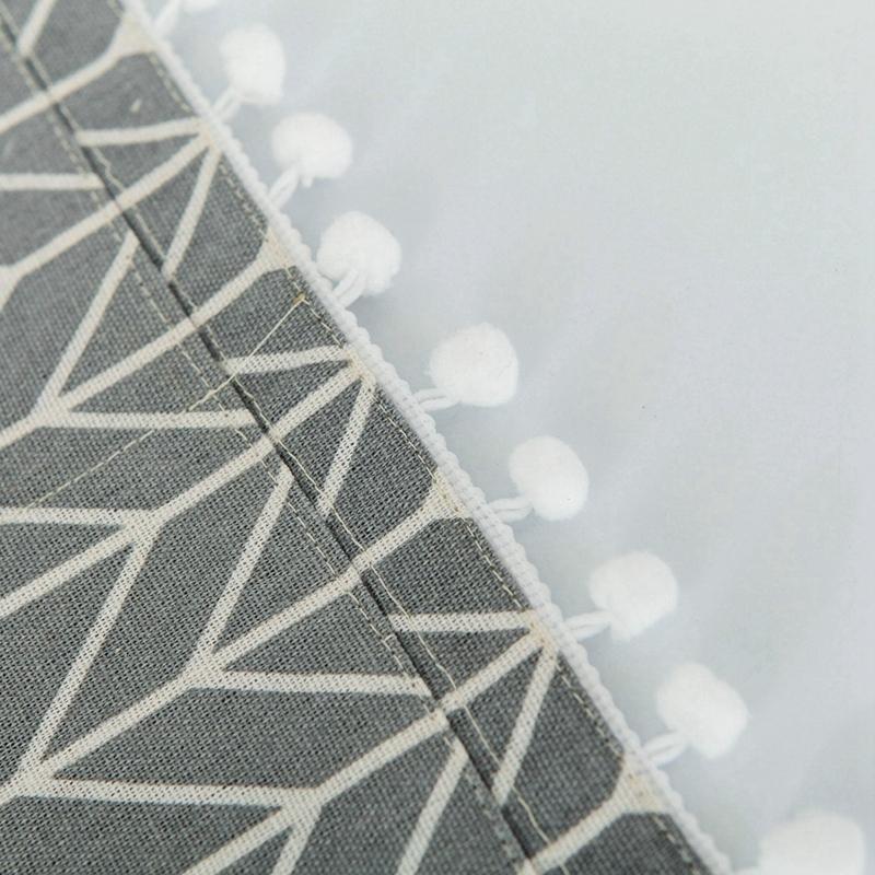 Universal Cotton Linen Microwave Dust Cover - Grey Triangle 12