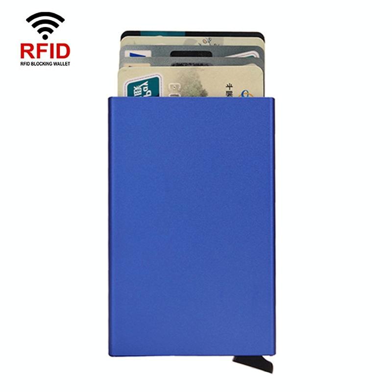 Metal Rfid Card Holder Wallet - Compact Design - Rose Gold 4