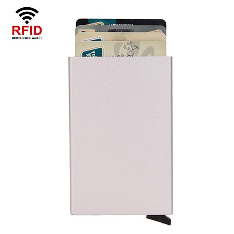 Metal Rfid Card Holder Wallet - Compact Design - Rose Gold 10