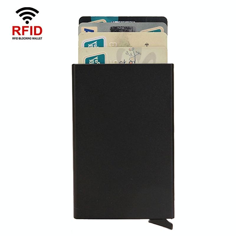 Metal Rfid Card Holder Wallet - Compact Design - Rose Gold 11