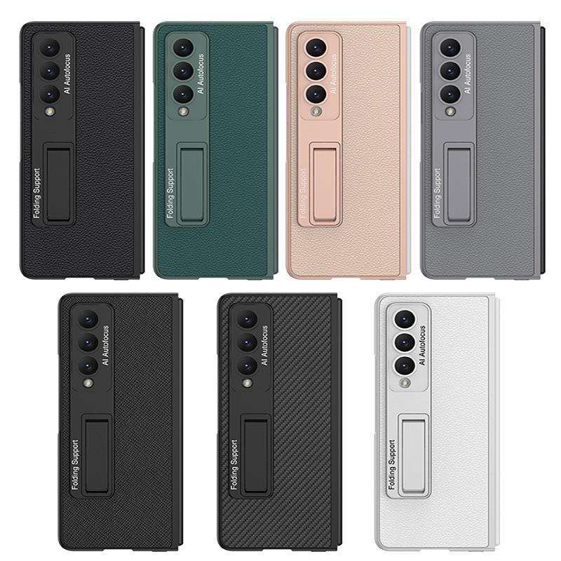 For Samsung Galaxy Z Fold4 5G Leather Case With Stand - Ultra Thin - Forest Green 3