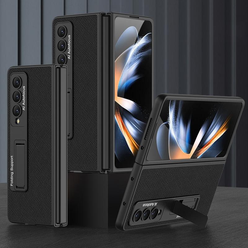 For Samsung Galaxy Z Fold4 5G Leather Case With Stand - Ultra Thin - Forest Green 12