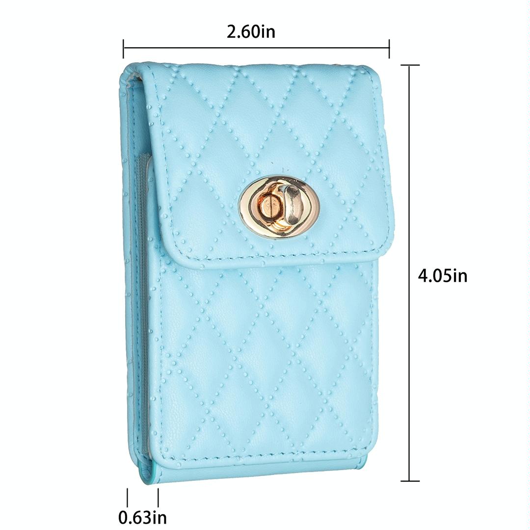 Vertical Card Bag With Metal Buckle For Mobile Phones - Purple 9