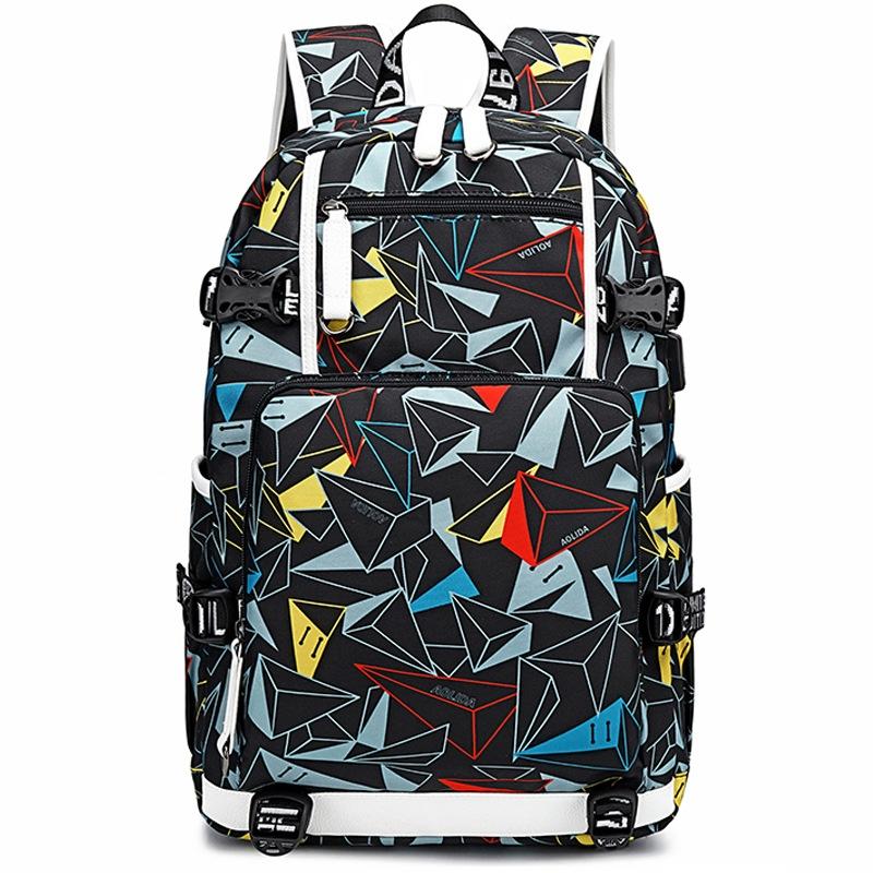 Student Thermal Backpack - Lightweight & Durable - Triangular Blue 9