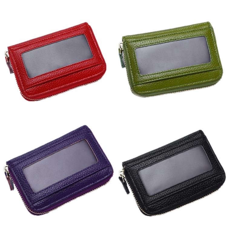 Multi Position Zipper Organ Card Holder Versatile Business Accessory - Rough 3