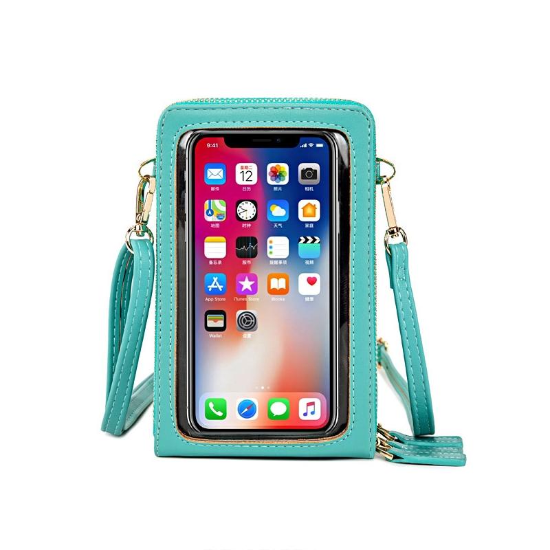Multifunctional Touch Screen Phone Bag - Light Green