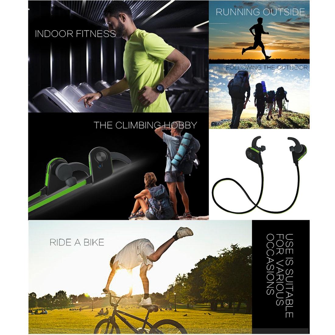 Wireless Bluetooth In-ear Headset with Magnetic Switch & Indicator Light - Green 8