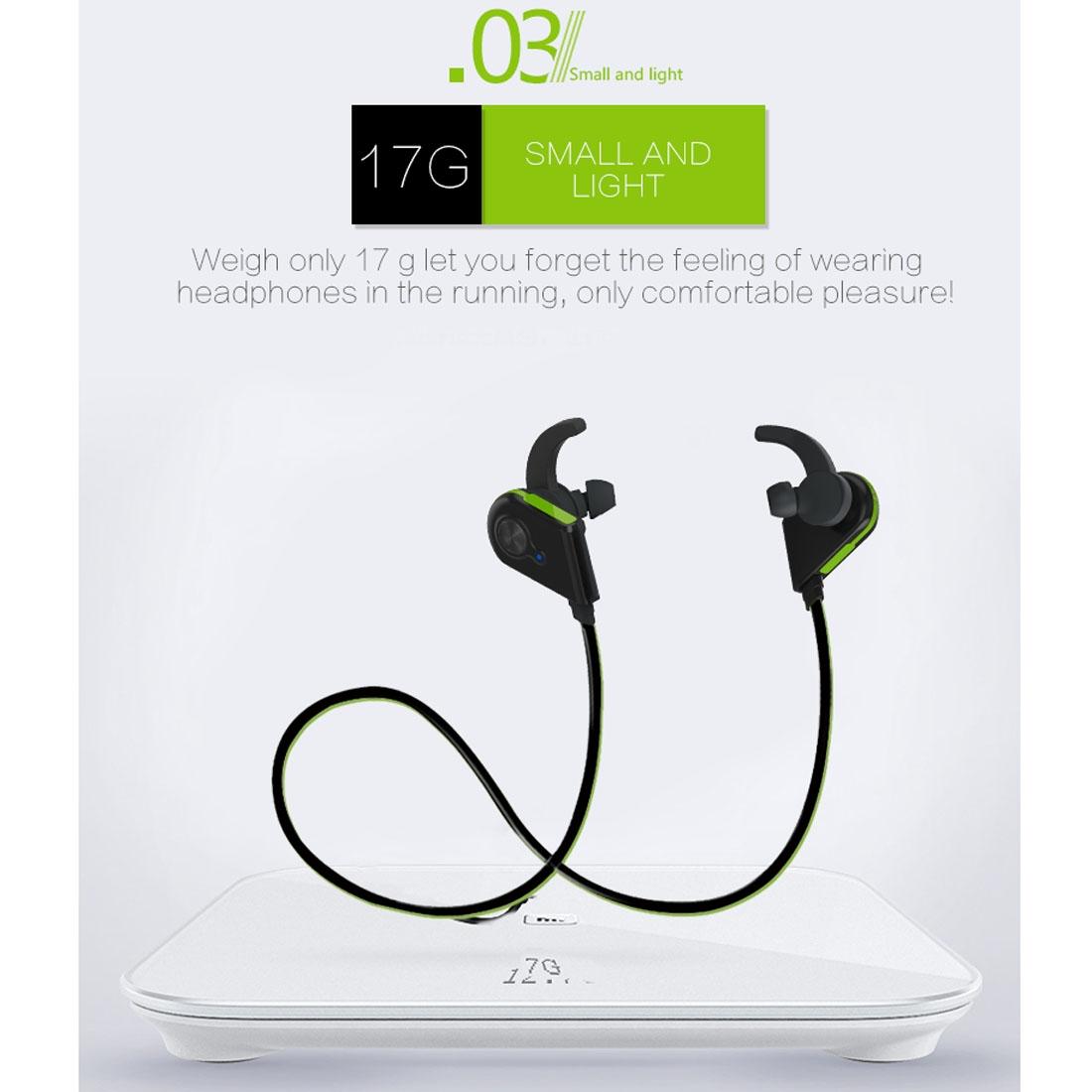 Wireless Bluetooth In-ear Headset with Magnetic Switch & Indicator Light - Green 14