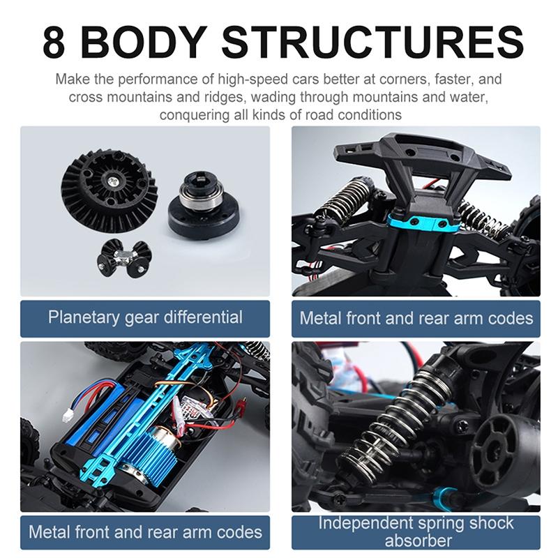 Green 1 16 2.4g Rc Off-road Racing Car Toy - Electric 4wd 6