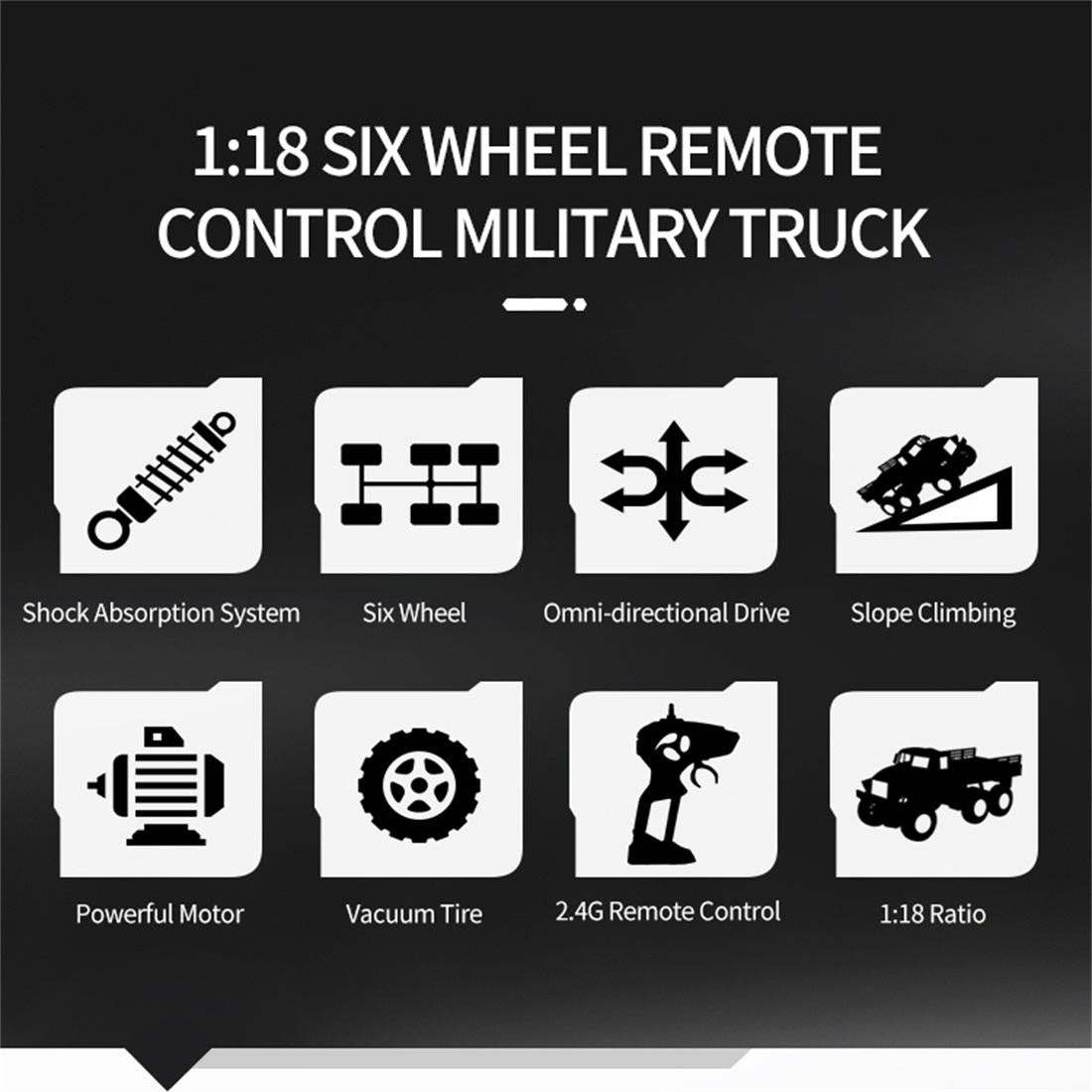 2.4ghz 4ch Remote Control Dongfeng 7 Six-wheeled Armor Truck Toy - Green 6