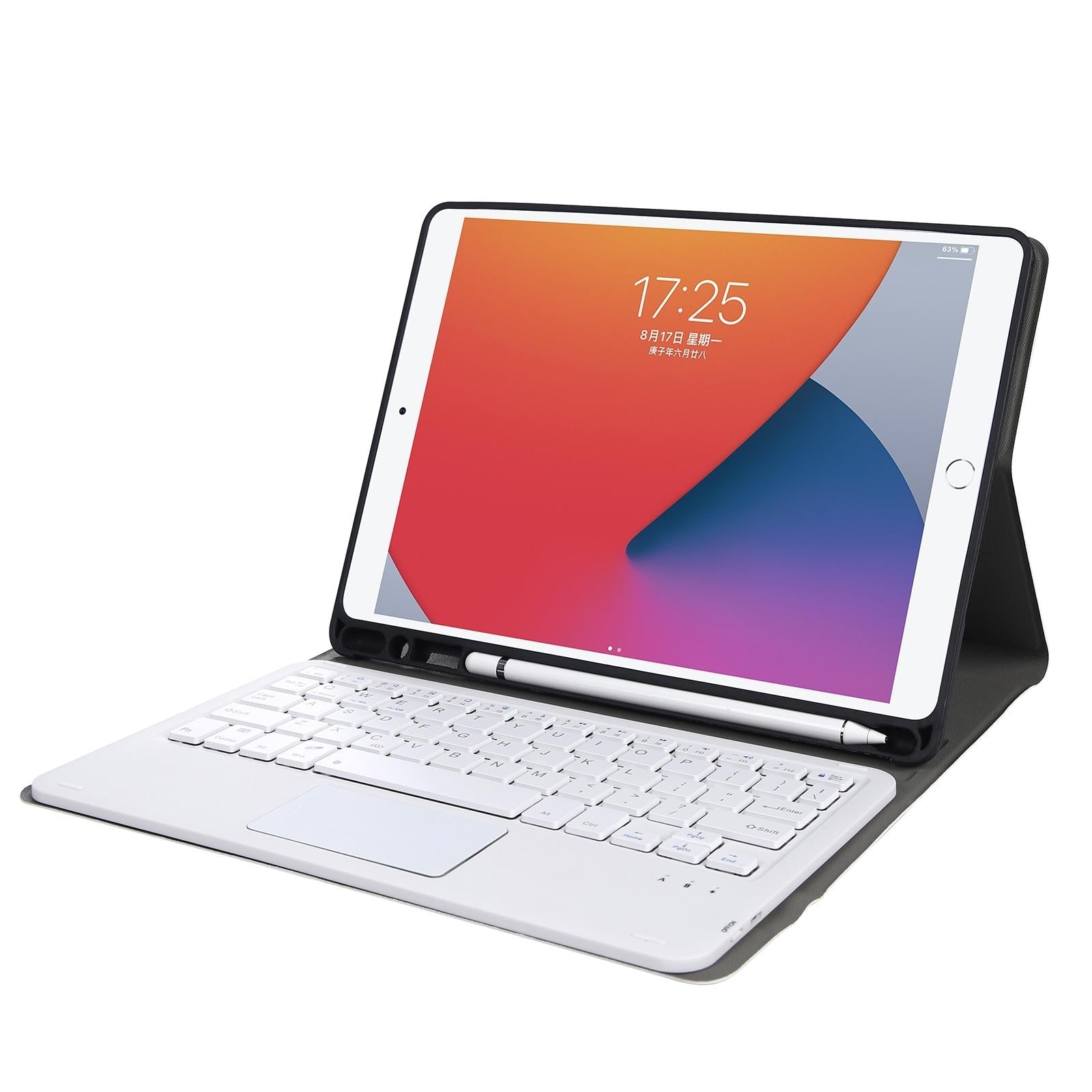 Bluetooth Keyboard Leather Case For Ipad Pro 10.5 With Touch Control - Lambskin Texture Compatible With 10.2 2021 & 2020 & 2019 / Air 3 - Dark Green 6