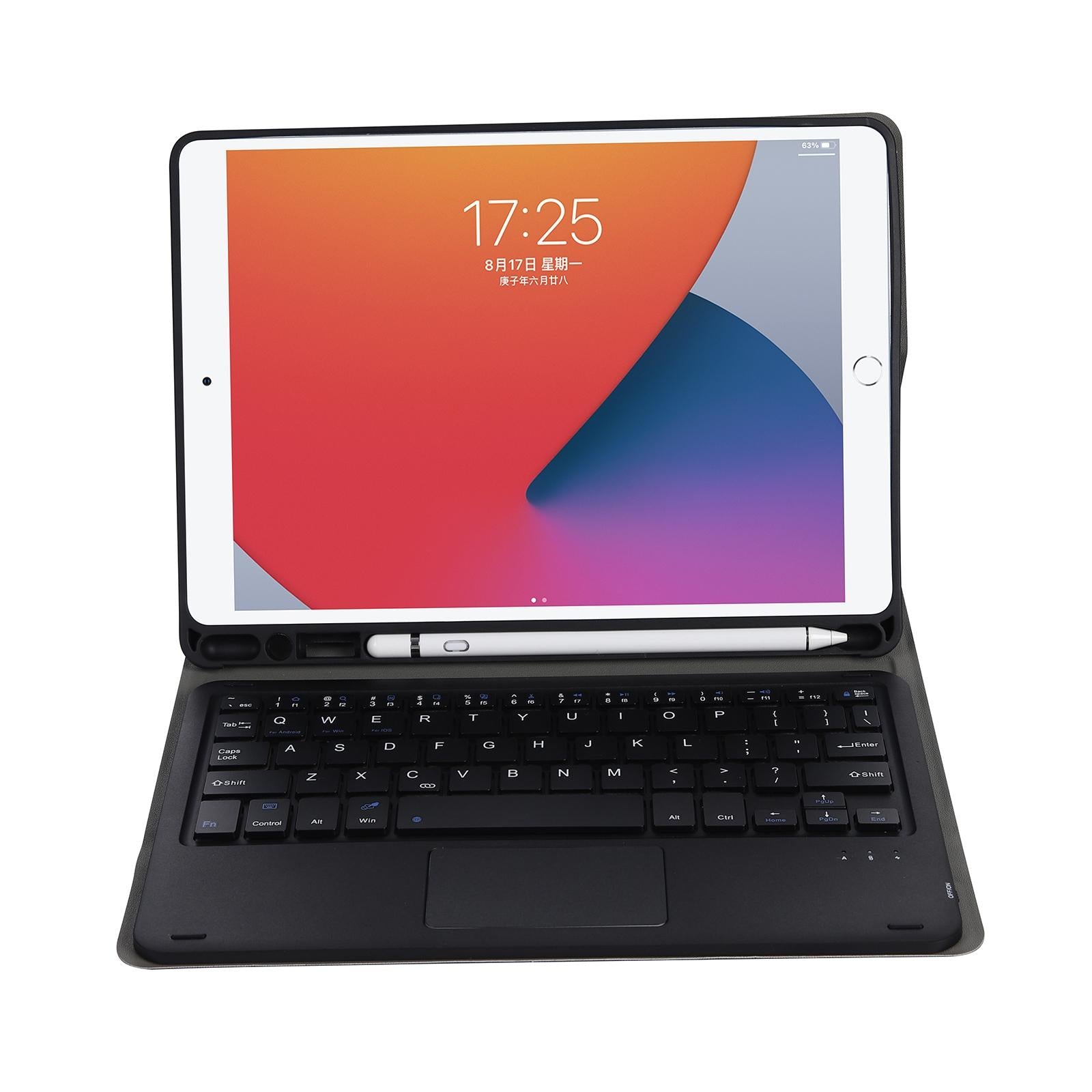 Bluetooth Keyboard Leather Case For Ipad Pro 10.5 With Touch Control - Lambskin Texture Compatible With 10.2 2021 & 2020 & 2019 / Air 3 - Dark Green 9