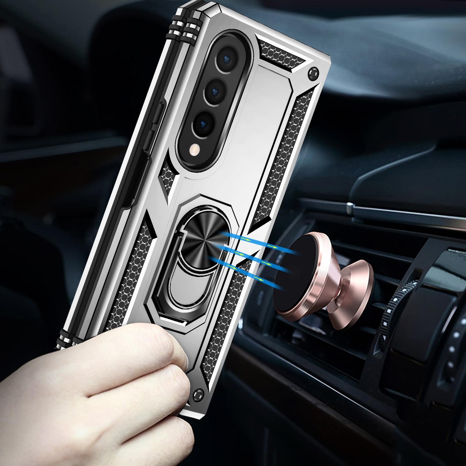 For Samsung Galaxy z Fold4 5G Tpu & Pc Shockproof Phone Case - Black 7