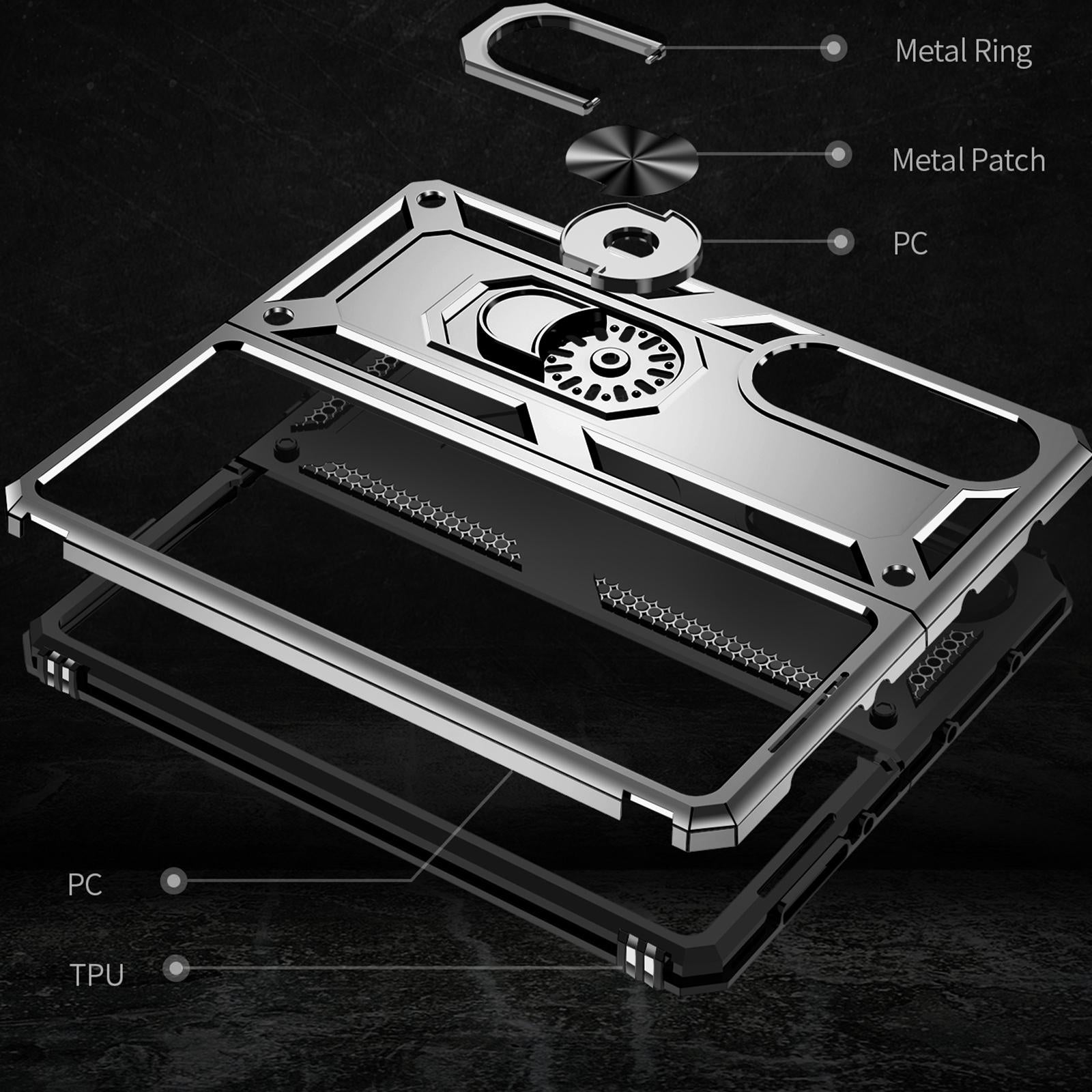 For Samsung Galaxy z Fold4 5G Tpu & Pc Shockproof Phone Case - Black 8