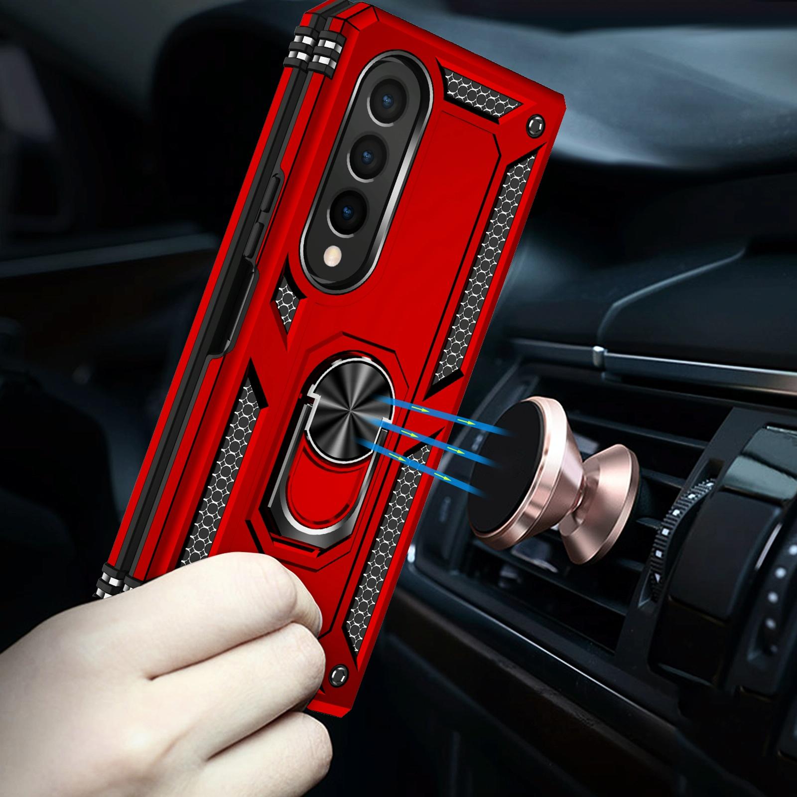 For Samsung Galaxy z Fold4 5G Tpu & Pc Shockproof Phone Case - Black 14