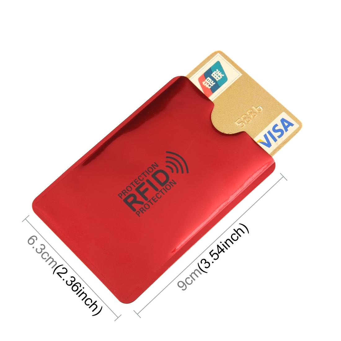 100-piece Rfid Blocking Card Holder - 9x6.3cm Aluminum Foil - Green 13