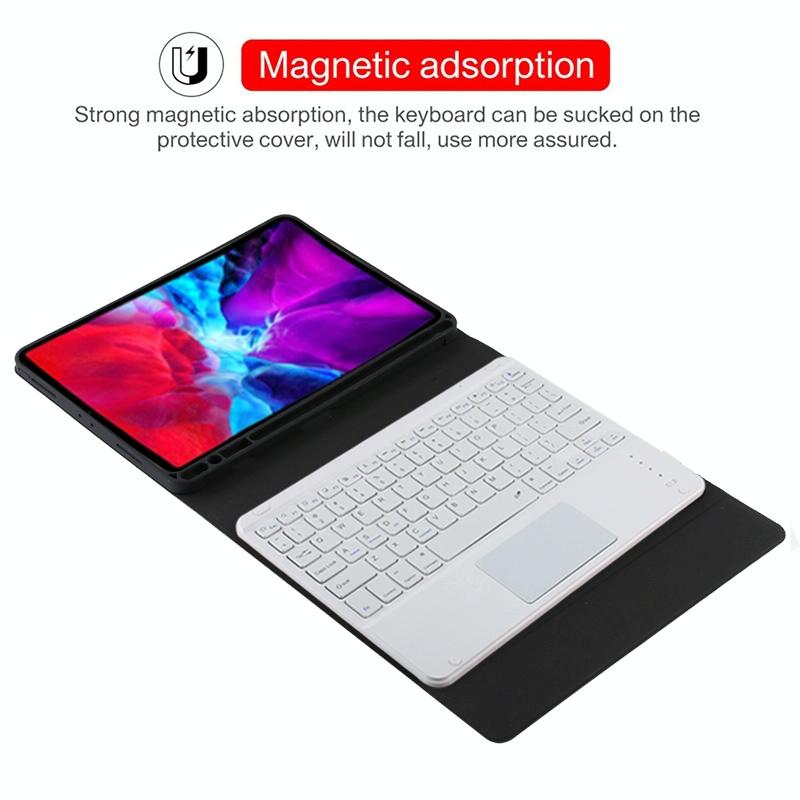 Bluetooth Tablet Case For Ipad Pro 11 With Touchpad & Pen Slot - Detachable Microfiber Leather - Green 8