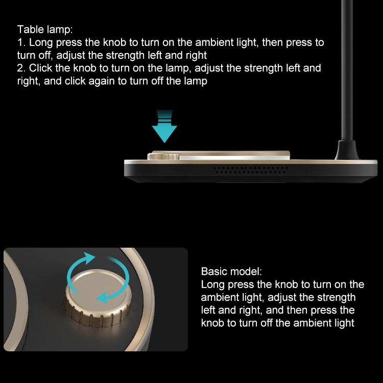 15W 3 In 1 Wireless Charger & Table Lamp - Green 7