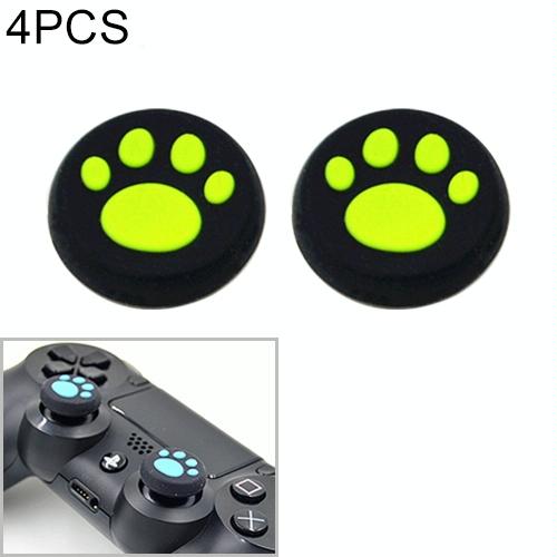 4-piece Silicone Cat Paw Gamepad Covers for Ps4 / Ps3 / Ps2 / Xbox / Wiiu - Green 6