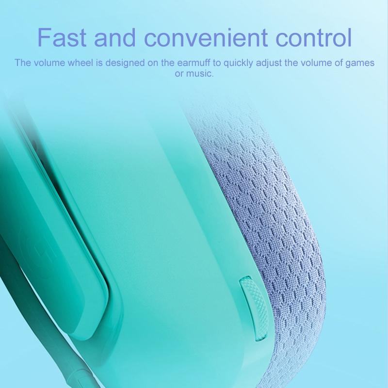 Foldable Wired Gaming Headset With Mic - Green 7