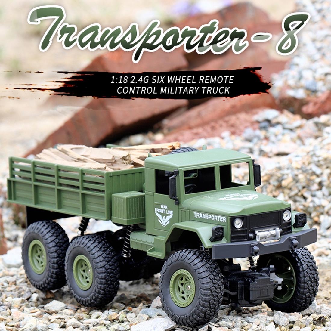 2.4ghz 4ch Rc Dongfeng 8 Six-wheeled Armor Truck Toy - Green 3