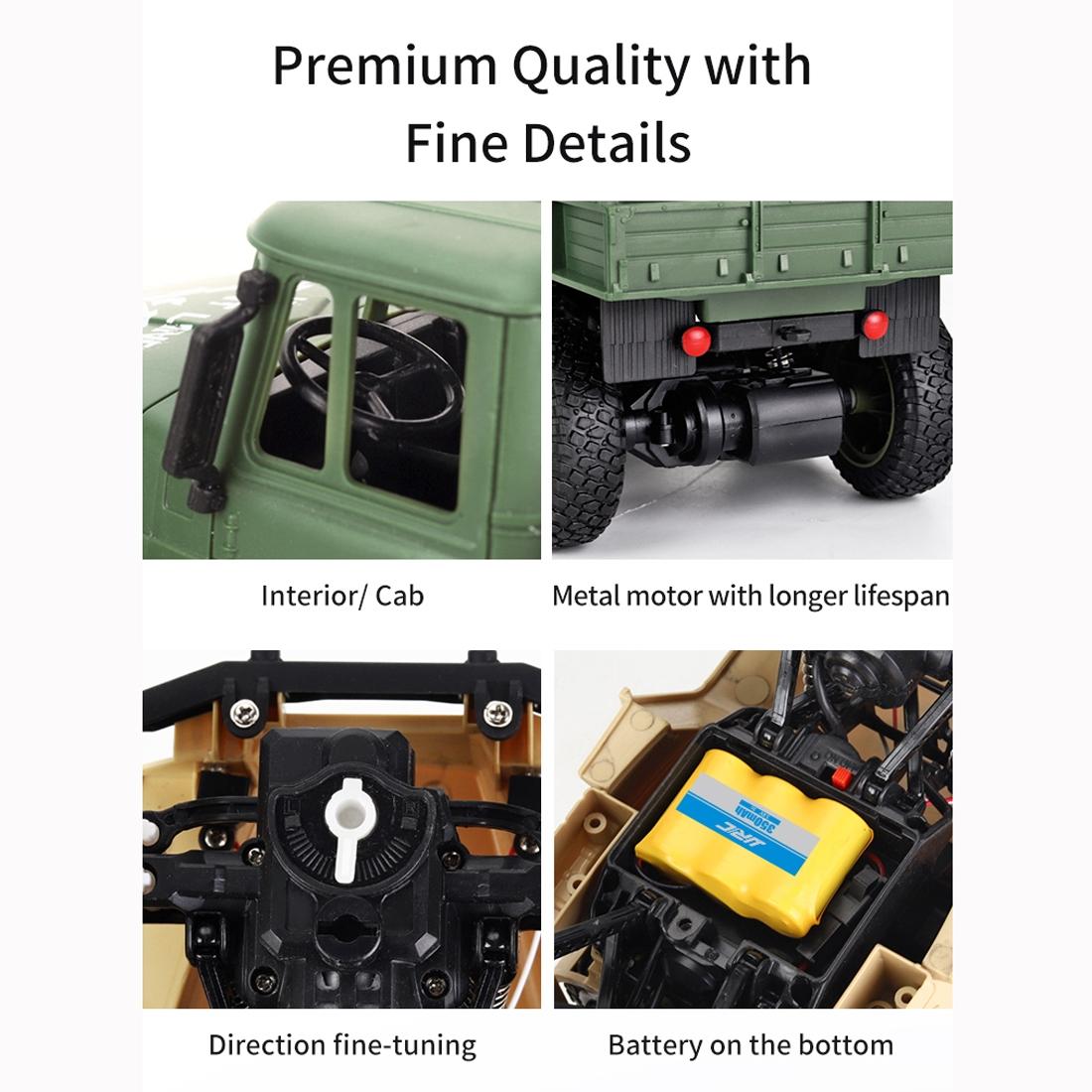 2.4ghz 4ch Rc Dongfeng 8 Six-wheeled Armor Truck Toy - Green 13