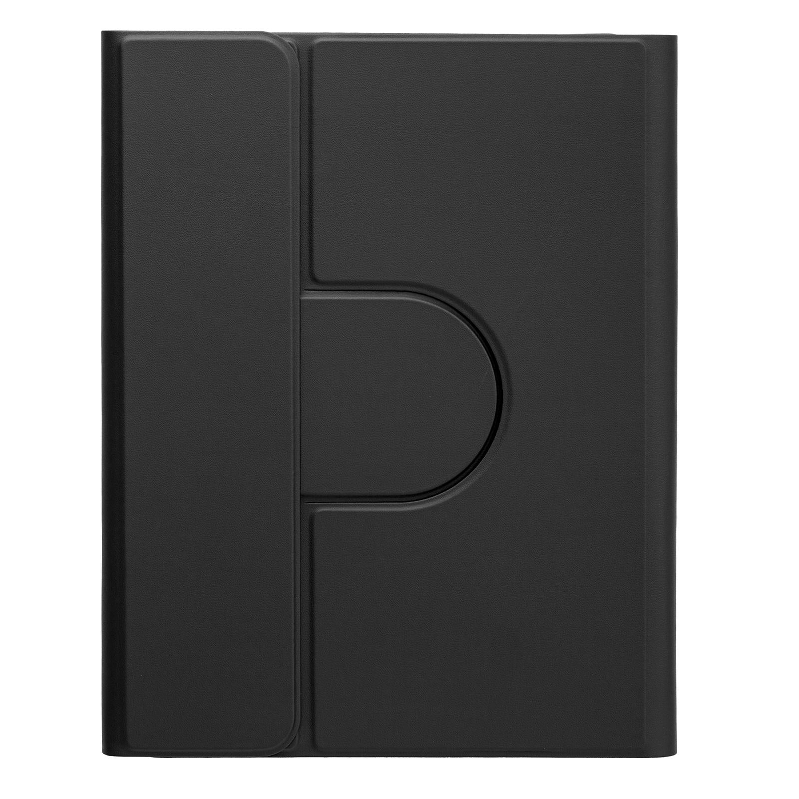 360 Degree Rotatable Bluetooth Keyboard Leather Case With Three-Colour Backlight - Black - For Ipad 10.2 2021 / Air 2019 9