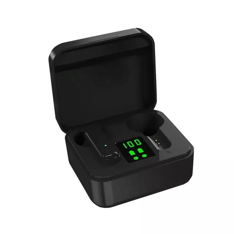 Digital Display Sports Bluetooth Earphones - Semi-in-ear - Ete-16 Tws - Green 13