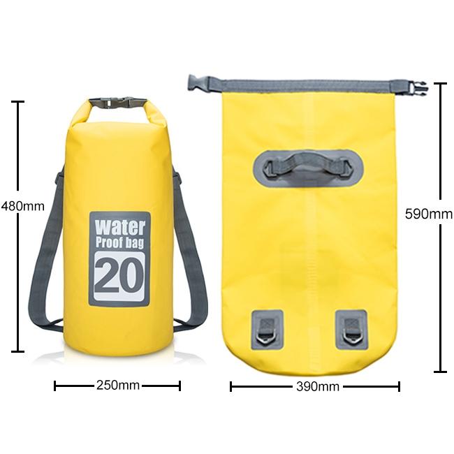 Waterproof Dual Shoulder Strap Dry Bag 50L Capacity - Green 15