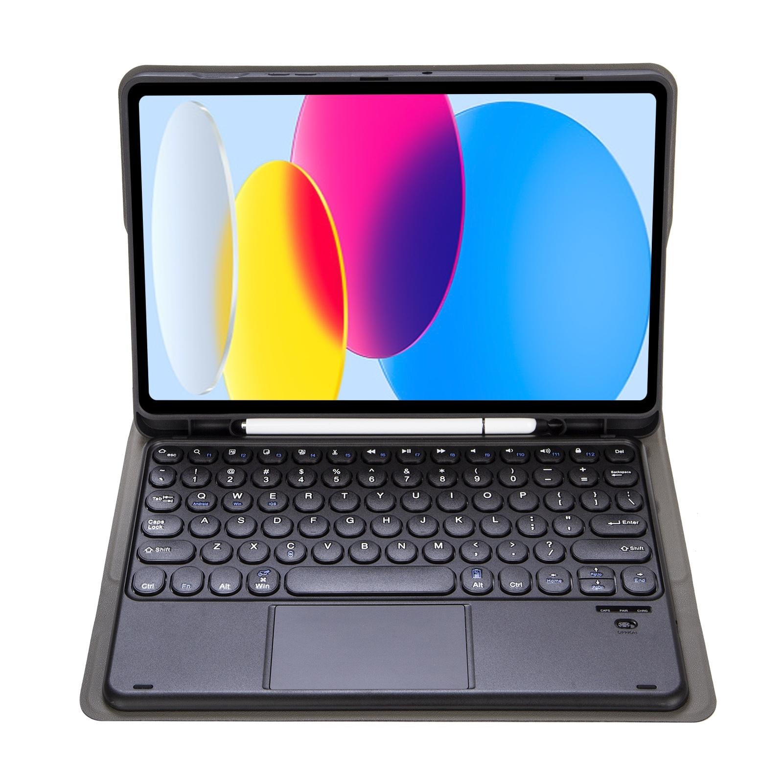 2022 Ipad 10.9 Lambskin Bluetooth Keyboard Case With Pen Slot - Green 10