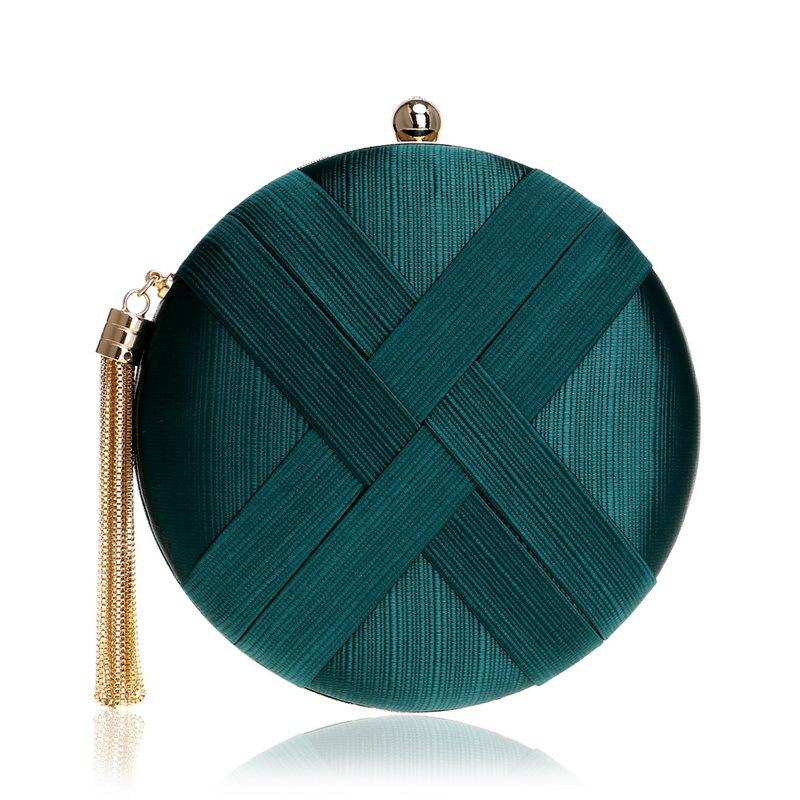 Silk Handbag for Fashion Banquets and Parties - Green 3