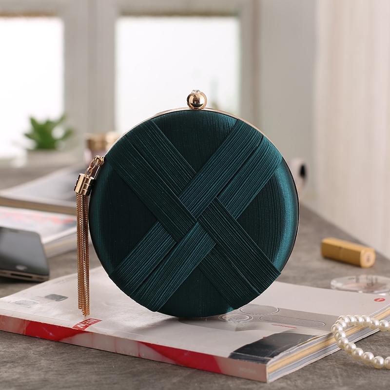 Silk Handbag for Fashion Banquets and Parties - Green 8