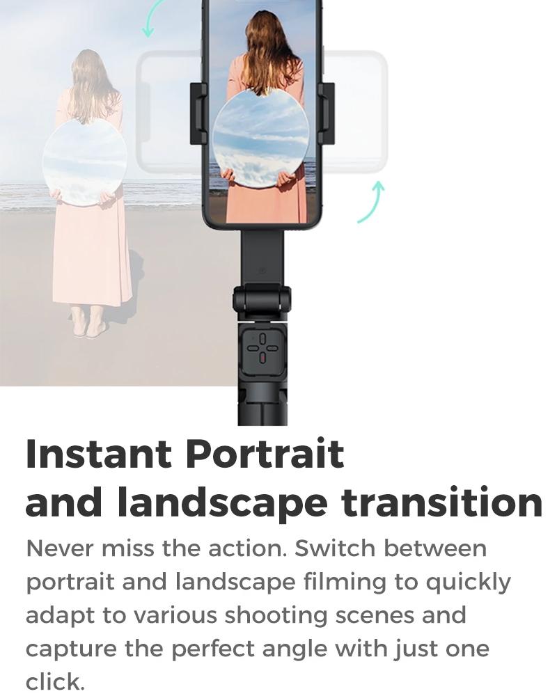 Portable Smartphone Gimbal Stabilizer - Foldable Green 7