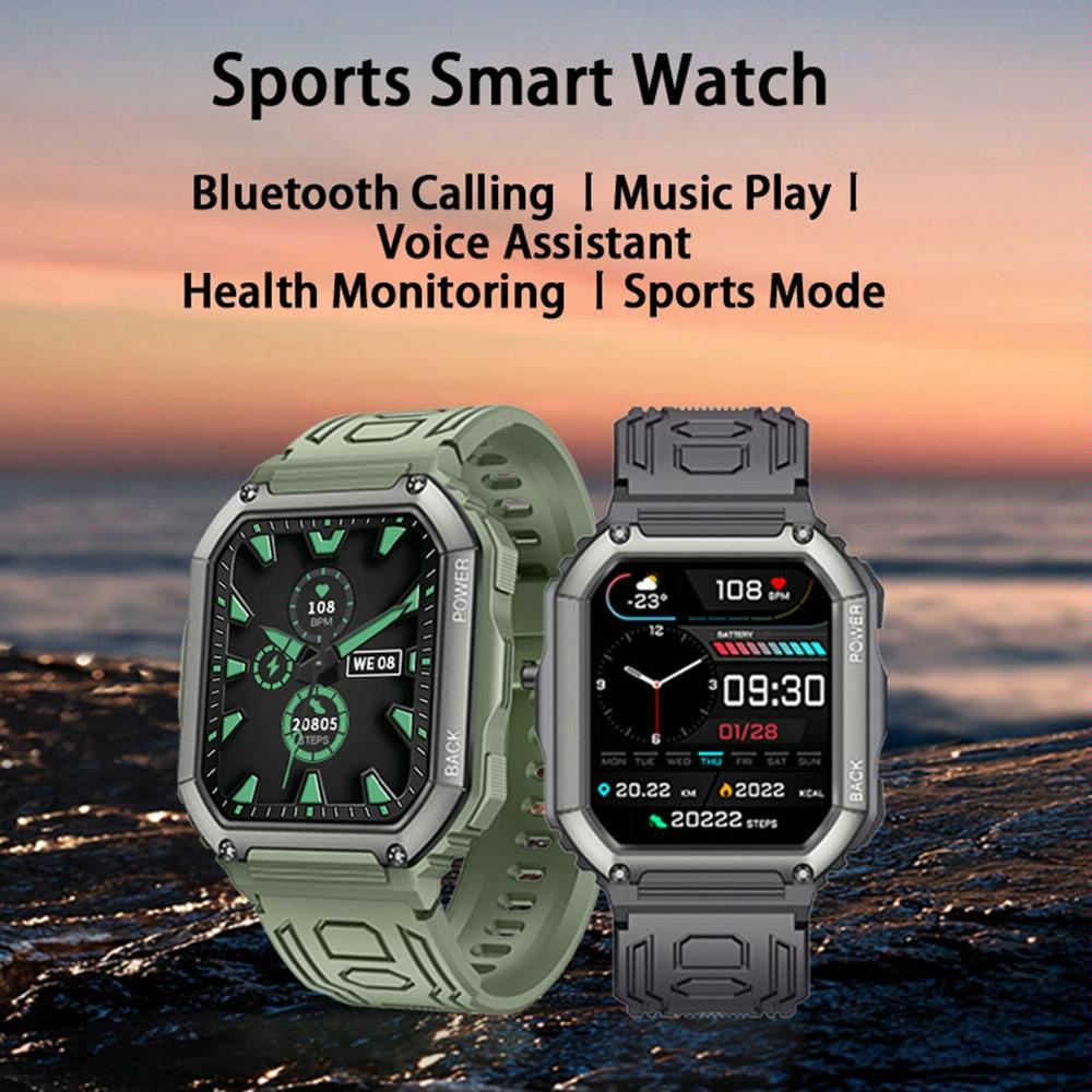 Waterproof Pedometer Sport Smart Watch Support Heart Rate / Blood Pressure Monitoring / Bt Calling - Green 5