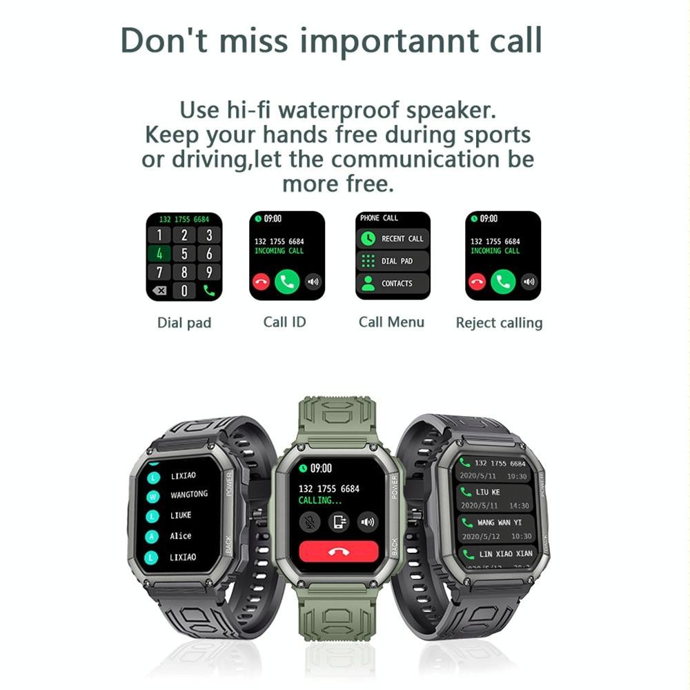 Waterproof Pedometer Sport Smart Watch Support Heart Rate / Blood Pressure Monitoring / Bt Calling - Green 11