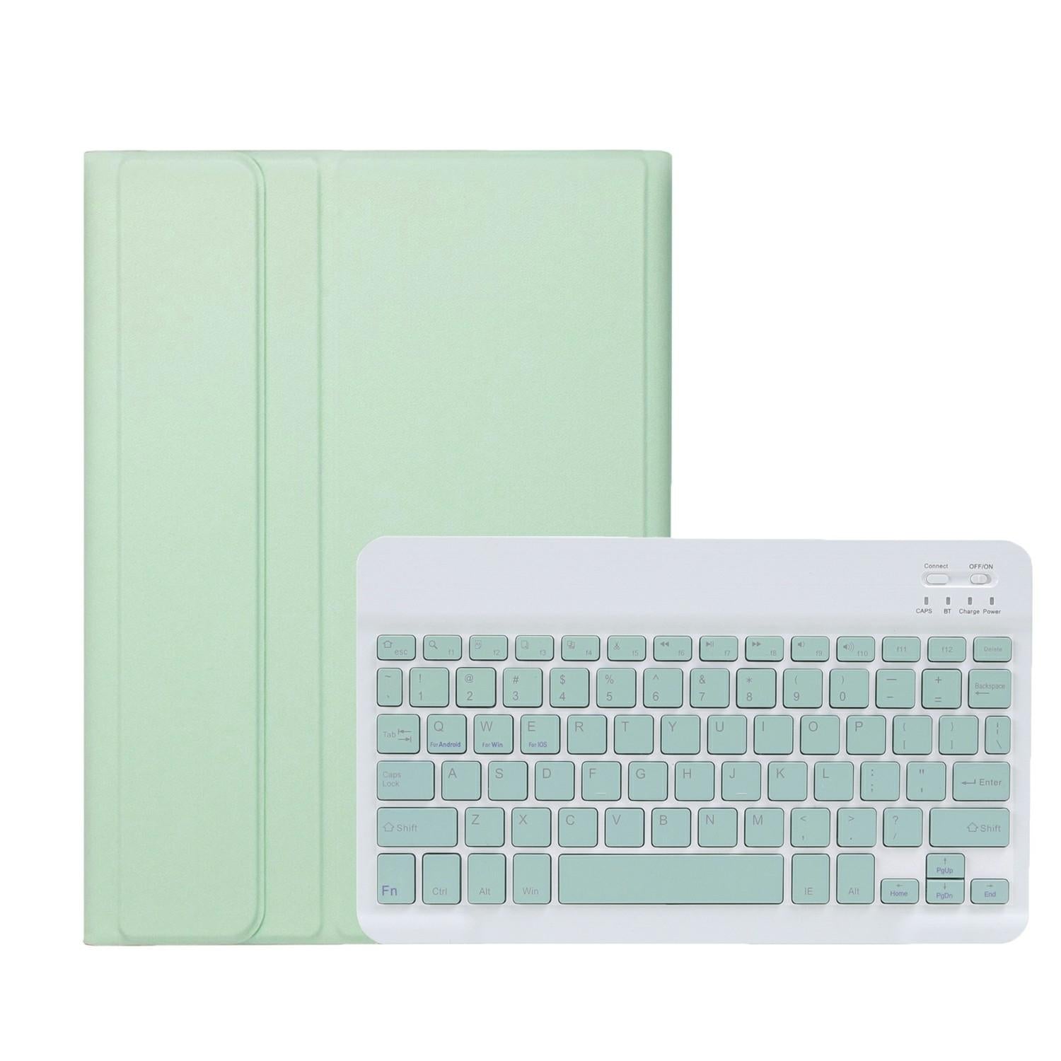 Ultra-Thin Bluetooth Keyboard Leather Tablet Case For Ipad 10.9 2022 With Pen Slot - Green 13
