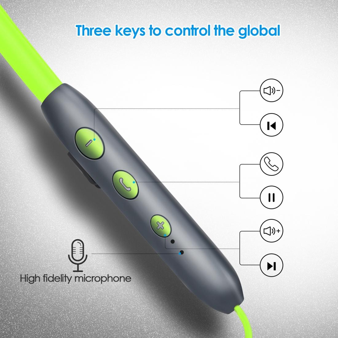 Wireless Bluetooth Earphones with High-fidelity Mic - 5.0 - Green 4