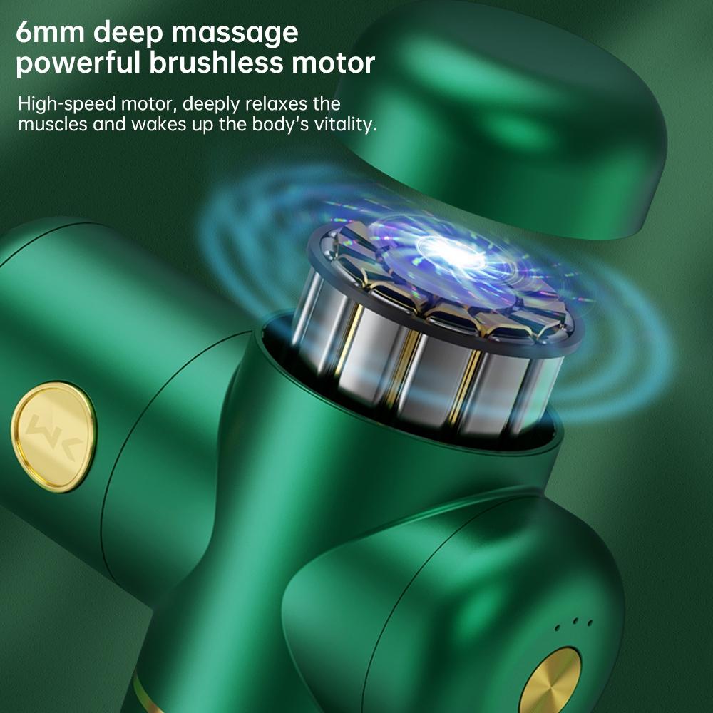 4-Head Portable Muscle Massage Gun For Sports - Green 10