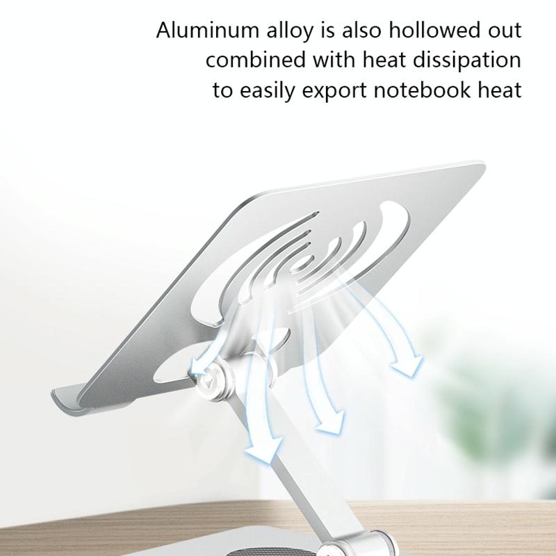 Foldable Rotating Laptop / Tablet Stand - Aluminum Alloy - Green 4