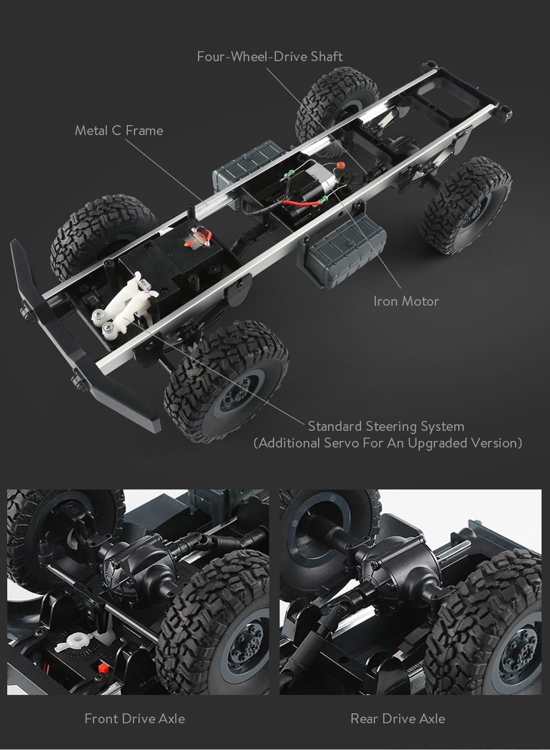 Mini 2.4ghz Rc 6wd Tracked Military Truck - Army Green 7