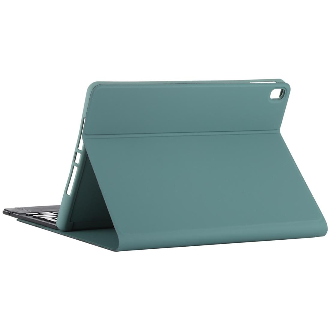Bluetooth Tablet Case For Ipad 10.2 / Ipad Air 2019 With Touch Pad & Backlight & Pen Holder - Detachable Microfiber Leather - Dark Green 4
