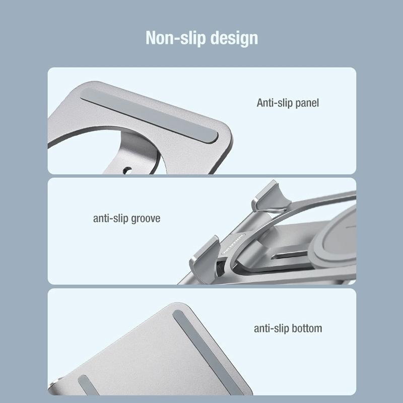 15W Foldable Wireless Charger & Phone Holder - Dark Gray 14