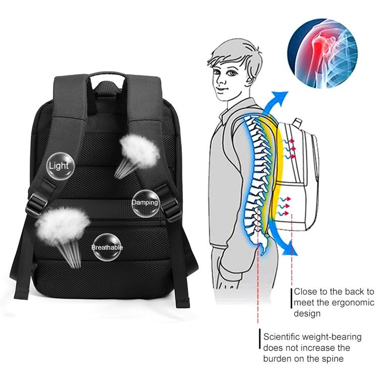 Multifunctional Oxford Laptop Backpack - Cxs-618 - Dark Gray 5